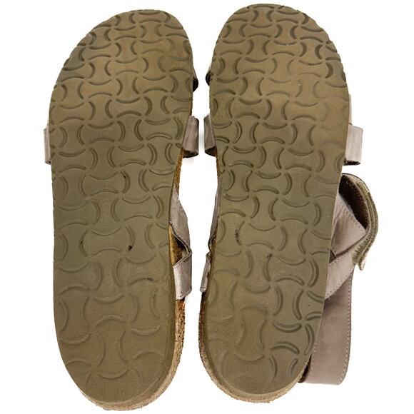 Noat Kayla Gray Suede Nubuck Leather Strappy Wedge Sandal 13 Comfort Lightweight - Picture 4 of 16